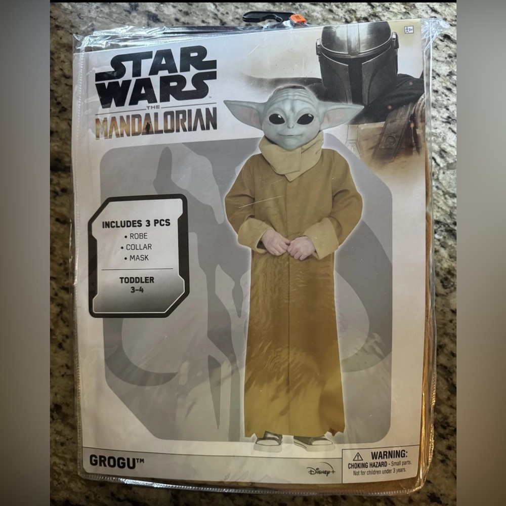 Star Wars The Mandalorian Grogu Toddler Costume -Size XS 3-4  NEW